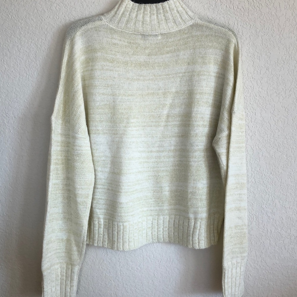 NSR Mock Neck Knit Sweater in cream size XL - Picture 7 of 7